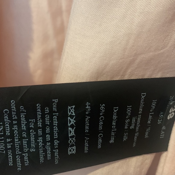 YVES SALOMON women lati wool long teddy coat. Cupcake pink size 38 - Picture 4 of 4